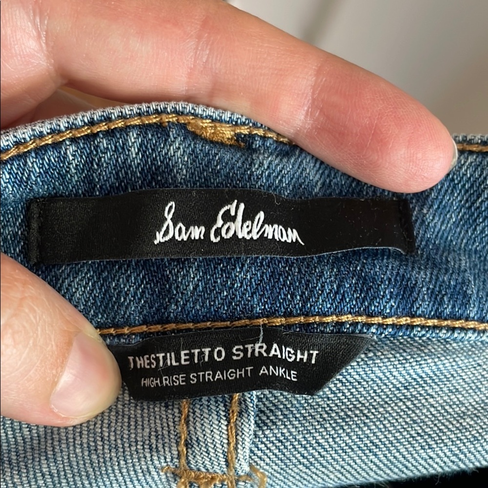 Sam Edelman High Rise Straight Jeans - Picture 2 of 4